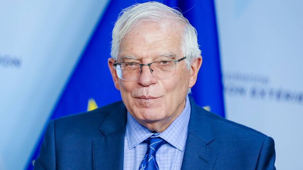 ARCHIV - Der Hohe Vertreter der Europäischen Union für die Außen- und Sicherheitspolitik Josep Borrell gibt ein Pressestatement. Foto: Kay Nietfeld/dpa