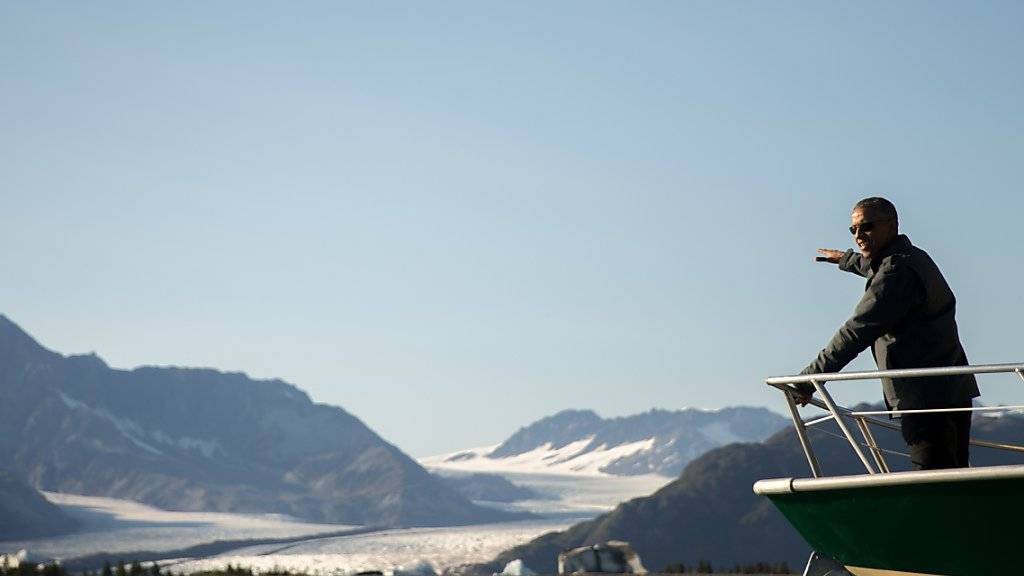 US-Präsident Barack Obama auf Gletschertour bei seinem Besuch in Alaska