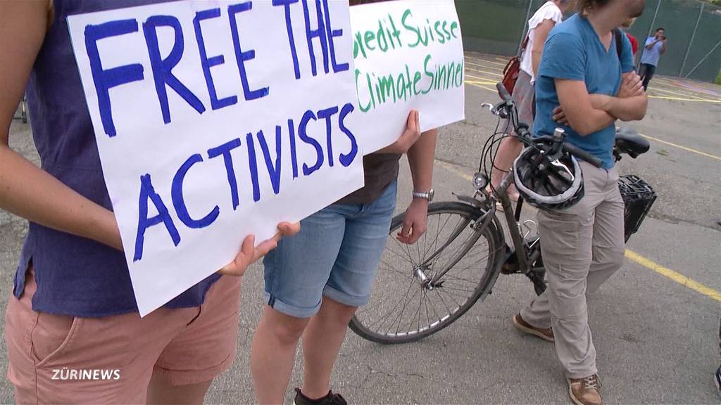 Solidaritätsdemo für inhaftierte Klimaaktivisten 