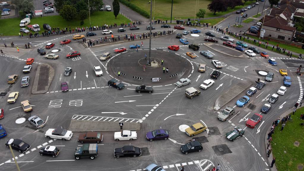 Der Magic Roundabout in Swindon