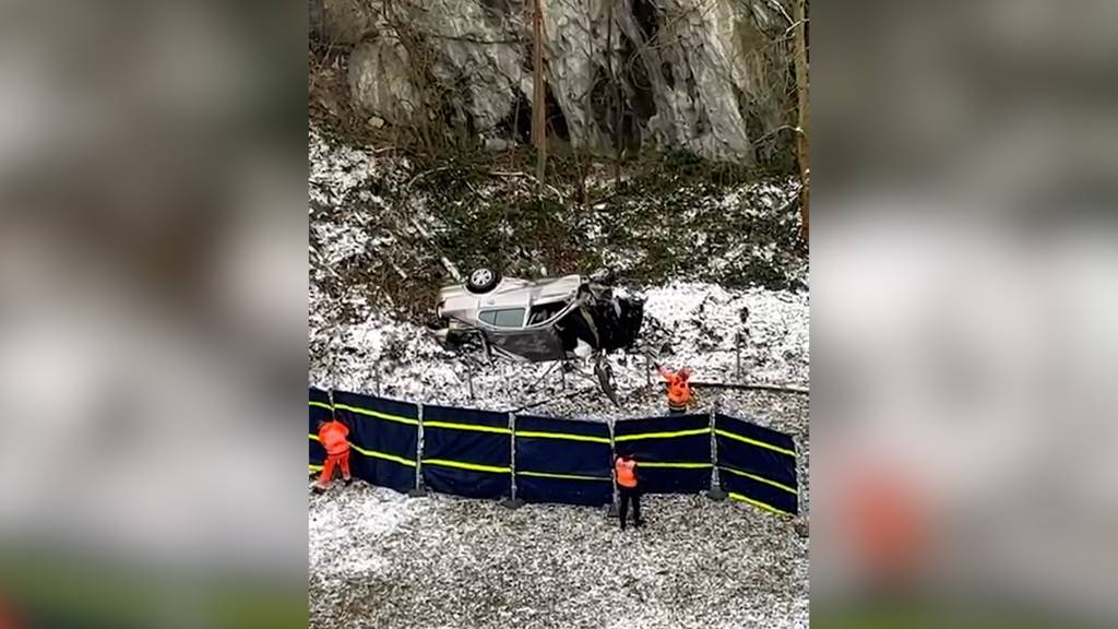 Autofahrer stirbt bei 35-Meter-Sturz über Felswand in Luzern