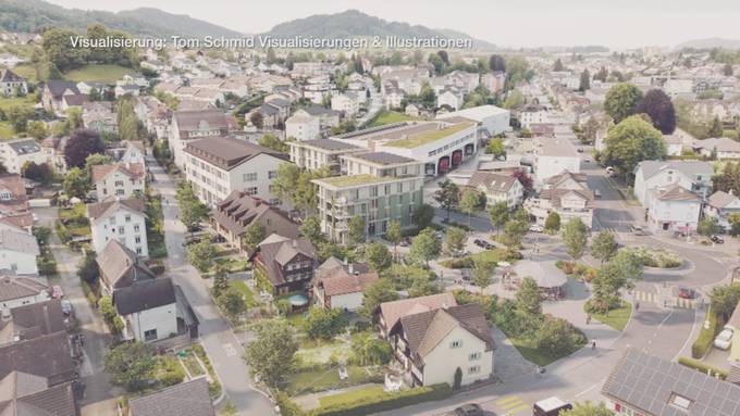 Flawa Areal: Neue Vision zeigt mögliche Gestaltung des Flawiler Zentrums.