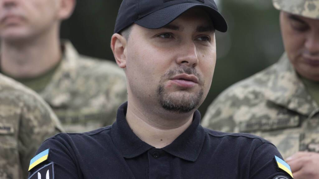 HANDOUT - Generalmajor Kyrylo Budanow, Leiter des militärischen Geheimdienstes HUR, nimmt an der Zeremonie anlässlich des Tages der Nationalflagge teil. Foto: Uncredited/Ukrainian Presidential Press Office via AP/dpa - ACHTUNG: Nur zur redaktionellen Verwendung und nur mit vollständiger Nennung des vorstehenden Credits
