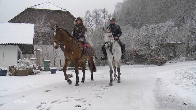 Anwohner freuen sich über Schnee