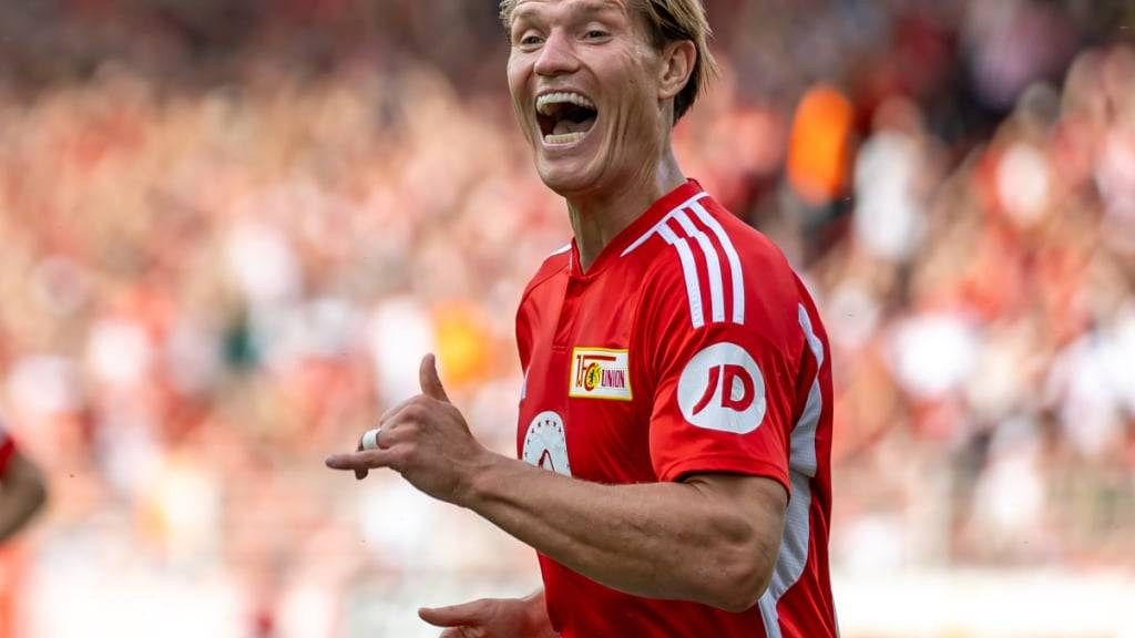 Kevin Behrens im Trikot von Union Berlin. Mit den Köpenickern spielte er 2023 auch in der Champions League