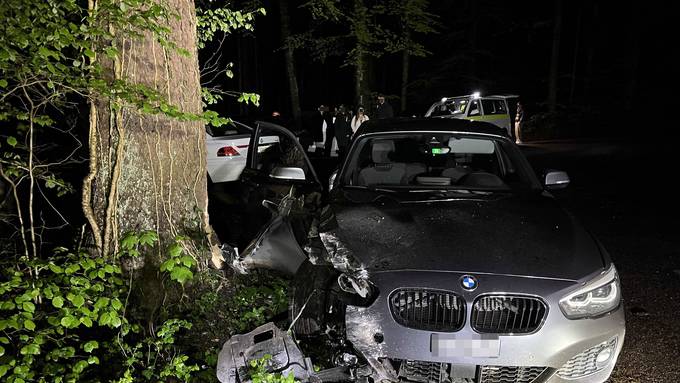 18-Jährige kracht nachts mit BMW in Spreitenbach in Baum