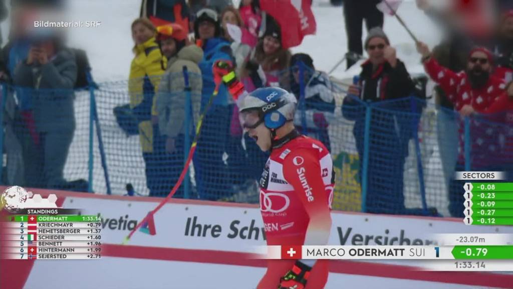 Marco Odermatt siegt zum vierten Mal in Folge in Wengen