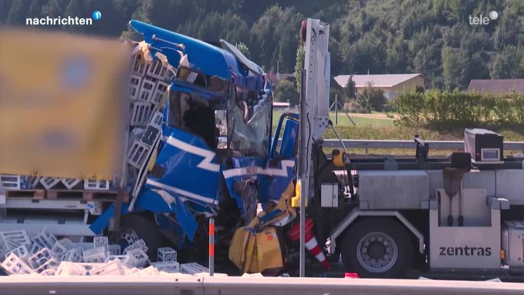 Unfall Autobahn zwischen Dagmersellen und Reiden