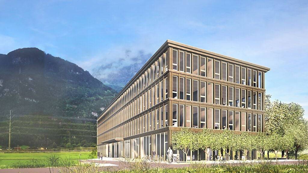 So wird der Innovationspark Gotthard auf der Werkmatt in Altdorf dereinst aussehen. (Visualisierung)