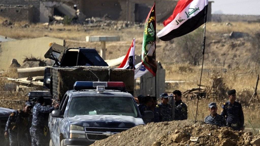 Irakische Sicherheitskräfte haben am Montag die Einnahme von weiten Teilen der von Kurden kontrollierten Region um Kirkuk im Norden des Landes gemeldet. (Bild vom 14.10.2017)