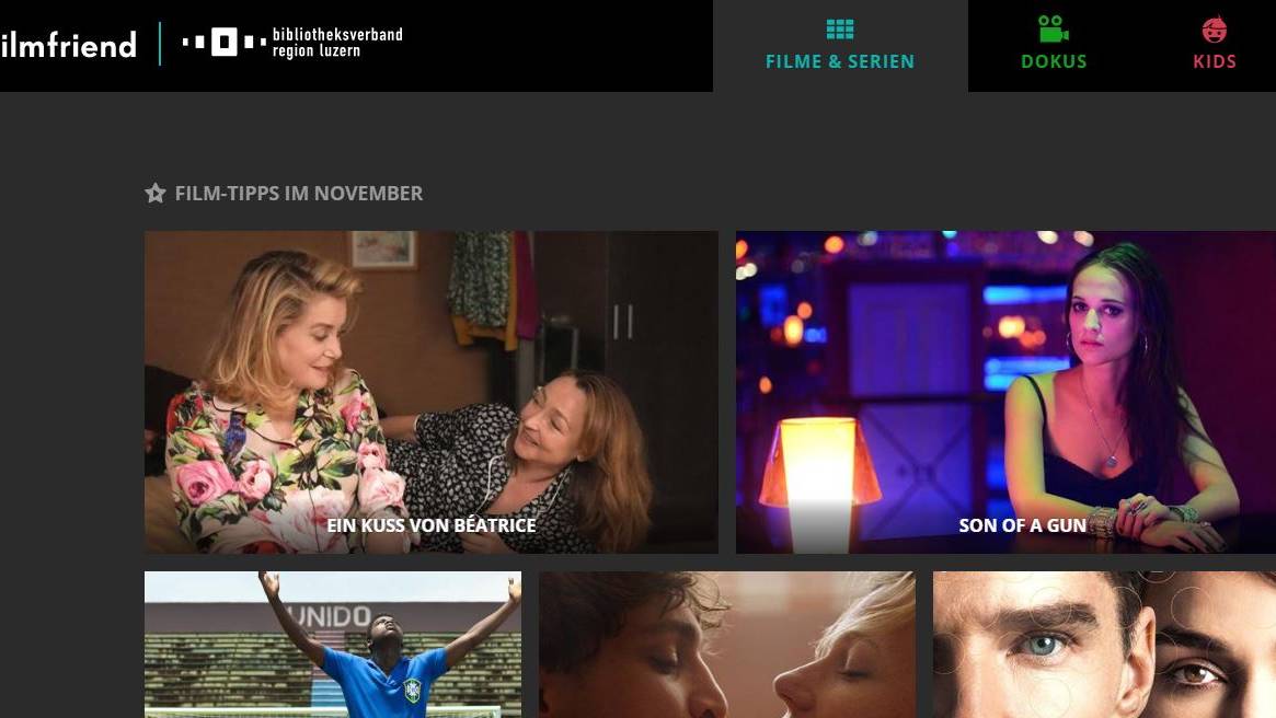 Luzerner Bibliotheken haben nun ein Filmportal