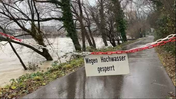 Steigende Wasserpegel im Aargau: Diese Brücken sind bereits gesperrt