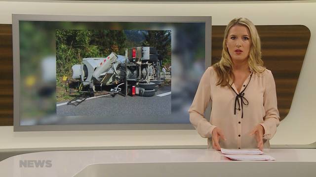 Umgekippter LKW blockiert A8-Ausfahrt