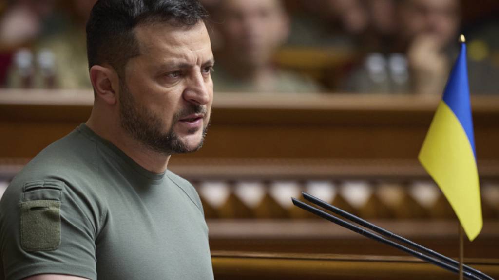 HANDOUT - Der ukrainische Präsident Wolodymyr Selenskyj in Kiew. Foto: -/Ukrainian Presidential Press Office/AP/dpa - ACHTUNG: Nur zur redaktionellen Verwendung und nur mit vollständiger Nennung des vorstehenden Credits
