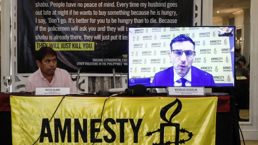 Amnesty International stellt einen neuen Bericht zu den Philippinen vor: Die Zahl der aussergerichtlichen Tötungen hat demnach ein «erschreckendes Ausmass» angenommen.