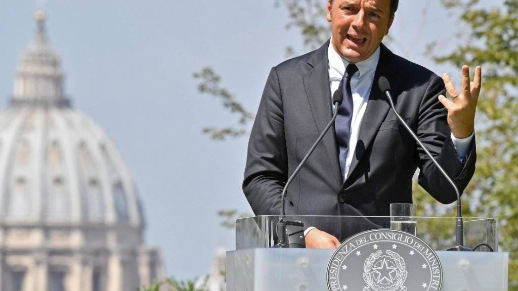 Italiens Premier Renzi will sein Volk 2018 an die Urnen rufen. (Archivbild)