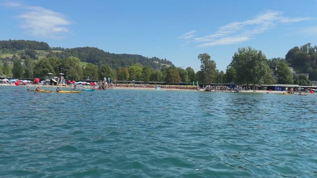 Voller Erfolg: In 15 Minuten überquerte der Schnellste das Seebecken