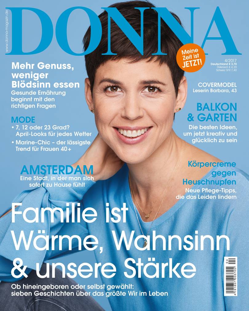 So sieht sie aus, die April-Ausgabe der Donna mit Barbara Killer auf dem Cover. © zVg