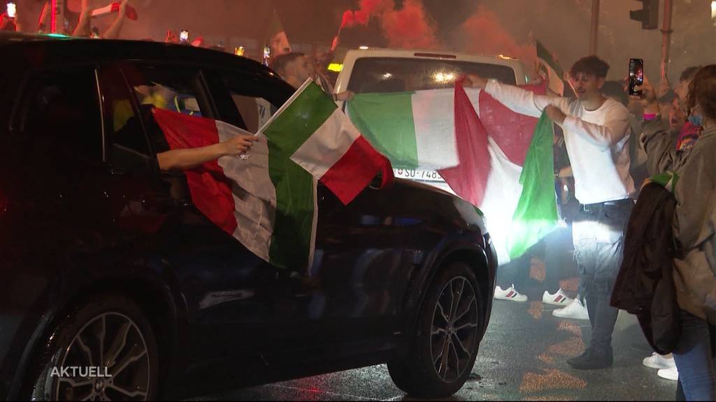 Italienischer Freudentaumel: In Aarau und Solothurn gab es für Azzurri-Fans kein Halten mehr