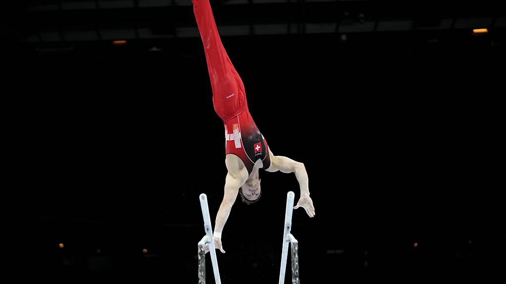 Die Schweizer Turner, im Bild Christian Baumann, befinden sich im Hoch