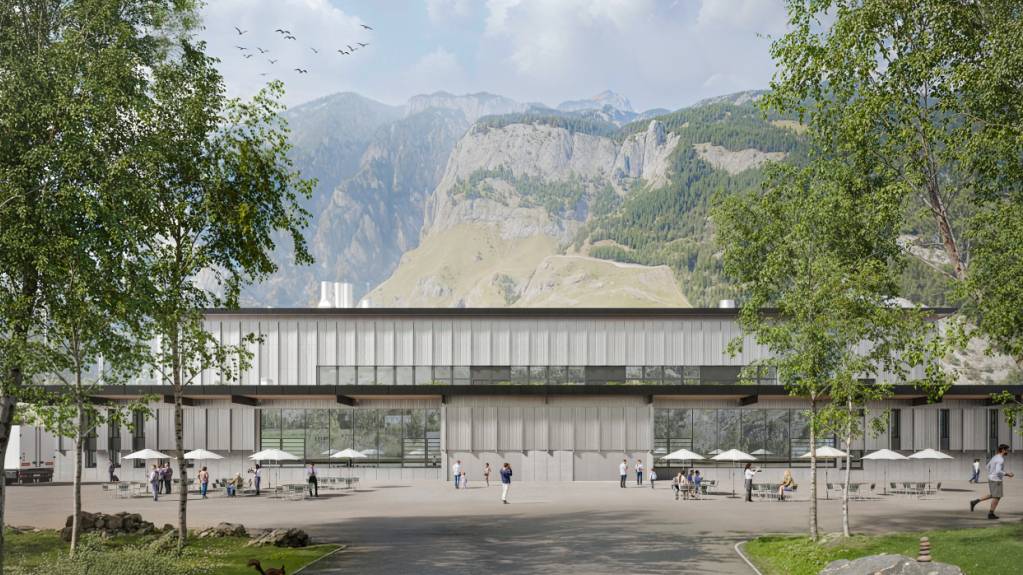 So sieht die neue Churer Eventhalle «Areon» auf der Oberen Au aus. (Archiv)