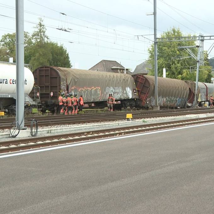 4 Waggons in Wildegg entgleist – Zugverkehr nimmt wieder Fahrt auf