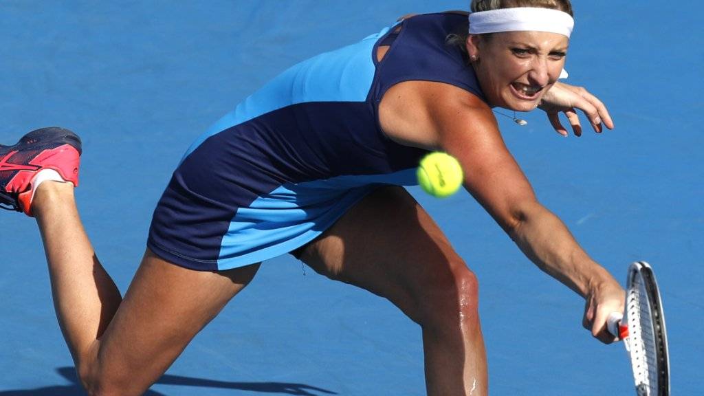 Timea Bacsinszky hatte in der Auftaktrunde am Australian Open in Melbourne hart zu kämpfen