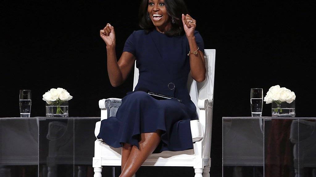 US-First Lady Michelle Obama setzt sich für Mädchenpower ein - hier am Dienstag im Apollo Theater in New York.