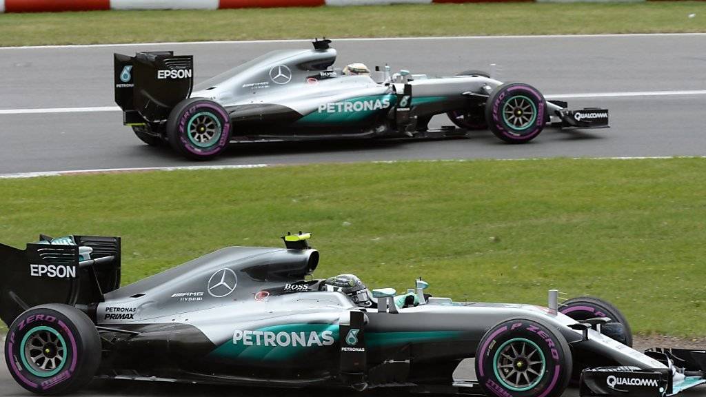 Hamilton und Rosberg haben mit ihren Silberpfeilen «Berührungsverbot»