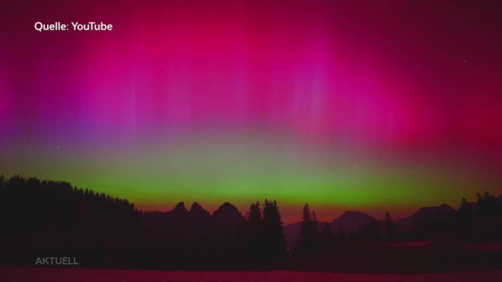 Sonnensturm hat Himmel mit Polarlichtern verzaubert