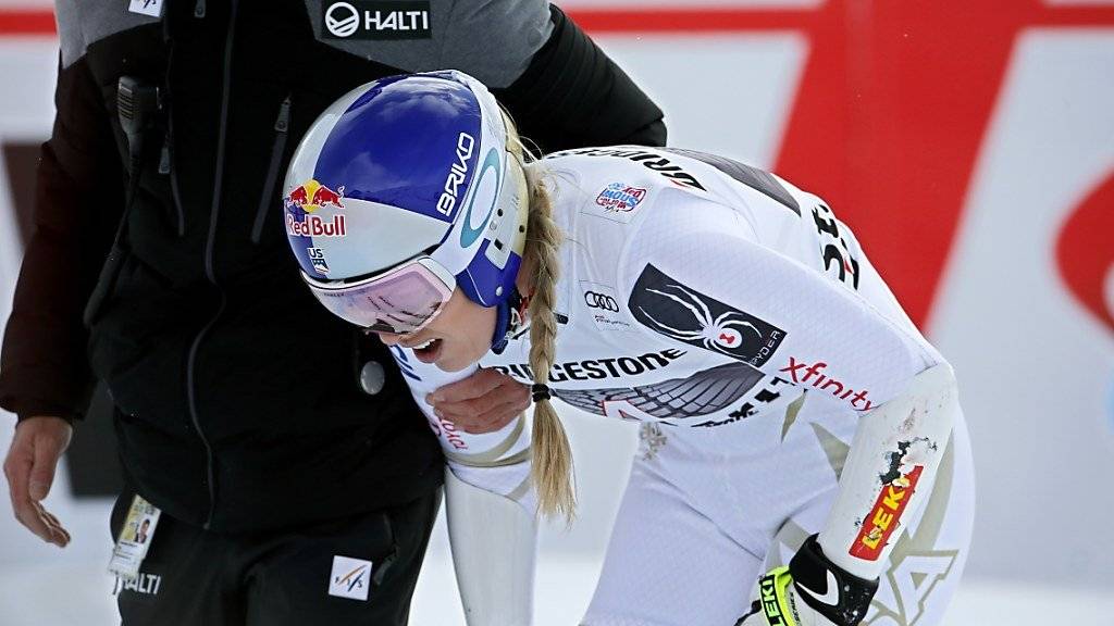Beendete den Weltcup-Super-G in St. Moritz unter starken Schmerzen: Lindsey Vonn