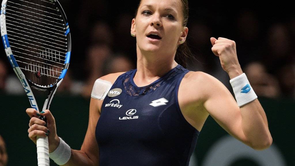 Erleichtert: Agnieszka Radwanska setzte sich im Masters-Halbfinal nach zweieinhalb Stunden durch