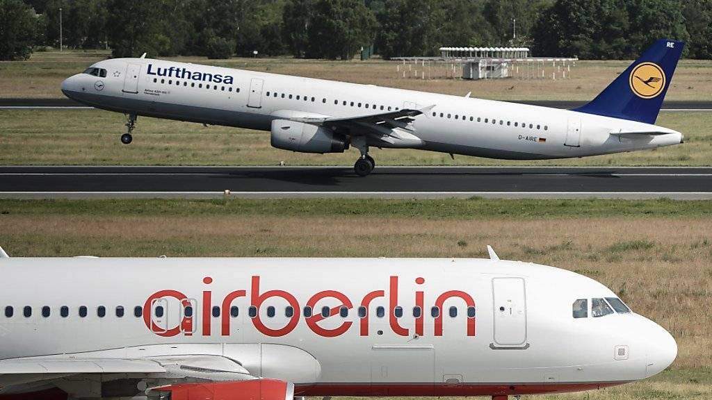 Kaum sind die Air Berlin-Flieger am Boden, steigen bei der Lufthansa die Ticketpreise. Deshalb hat das Bundeskartellamt eine Prüfung eingeleitet. (Archiv)
