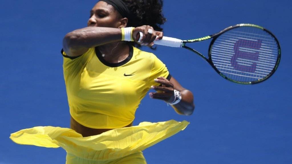 Serena Williams, mit enormer Wucht spielend, wieder viel zu stark für Maria Scharapowa.