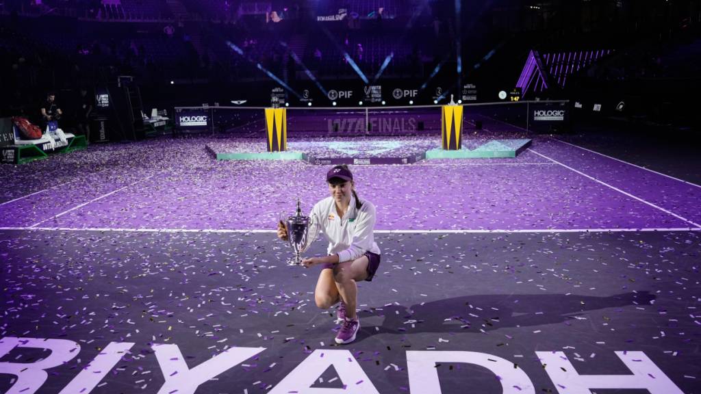 Jelena Rybakina, die Gewinnerin der WTA Finals 2025 in Riad