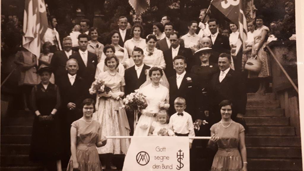 Lydia und Peter bei ihrer Hochzeit 1958. (Bild:pd)