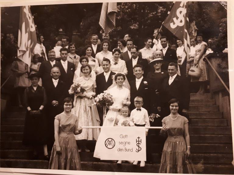 Lydia und Peter bei ihrer Hochzeit 1958. (Bild:pd)