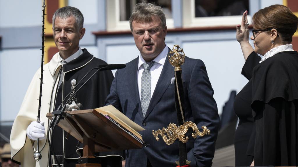 Die Innerrhoder Landsgemeinde wählte Pius Federer (Mitte) zum neuen Landammann.