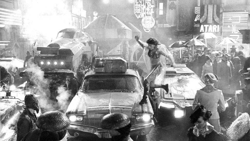 Jeannie Epper bei einem Stunt für den Film «Blade Runner».
