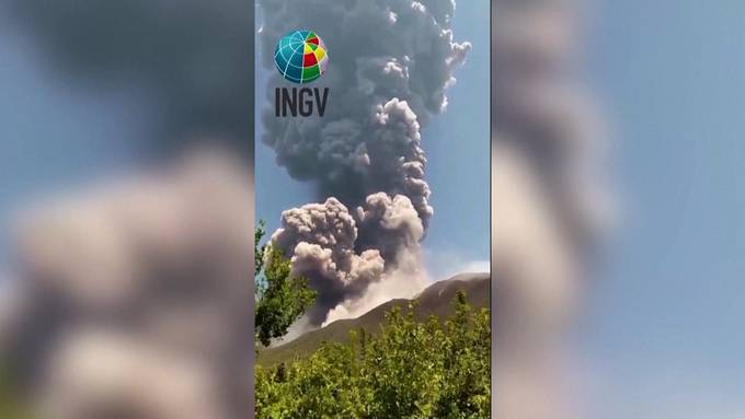 Höchste Alarmstufe: Heftige Eruption von Vulkan Stromboli