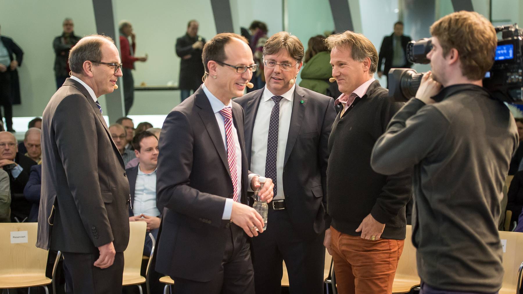 Bruno Damann, Marc Mächler, Herbert Huser und Andreas Graf (von links) wollen in die Regierung.