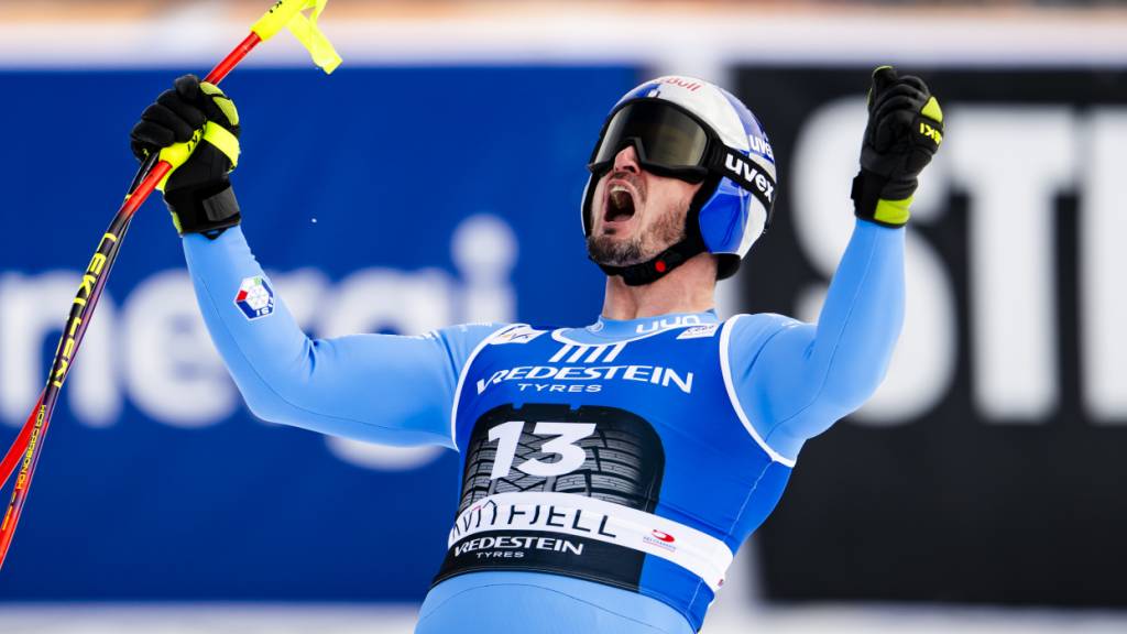 Dominik Paris jubelt in der letzten Abfahrt der Saison 2025/26