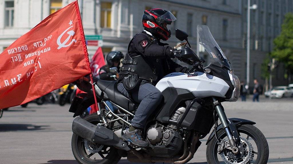 Machten auf ihrer Tour nach Belrin auch in Wien Halt: Mitglieder des russischen Motorradclubs «Nachtwölfe».