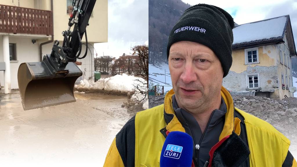 «Wir hatten Glück»: Aufräumarbeiten nach Überschwemmungen in Glarus