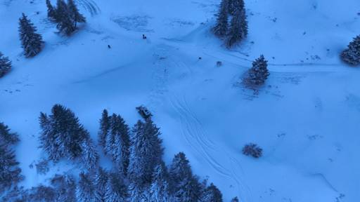 Pistenfahrzeug überschlägt sich auf der Lenzerheide GR