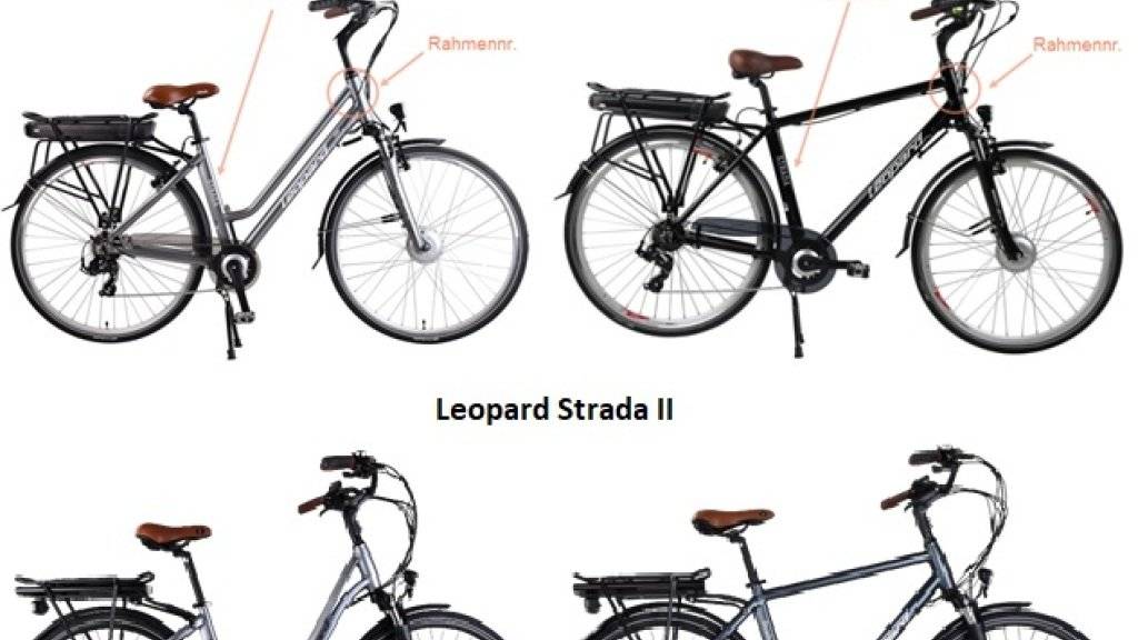 Bei E-Bike-Modellen «Leopard Strada» und «Leopard Strada II» können sich Schrauben am Velolenker lösen. Deshalb tauscht Coop Bau+Hobby die entsprechenden Lenkvorrichtungen beim Kunden zu Hause aus.