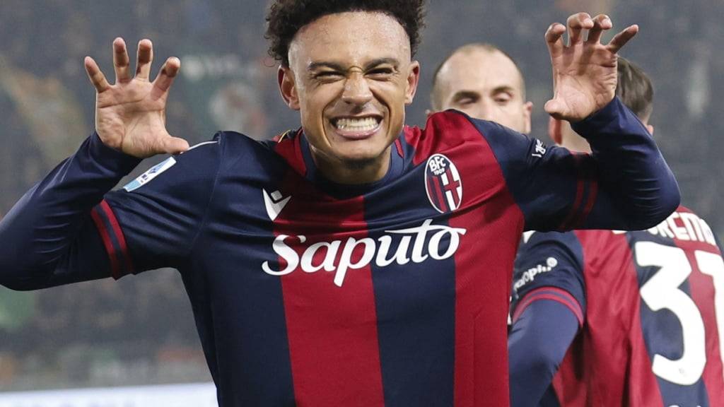 Dan Ndoye zeigt zum ersten Mal in dieser Saison seinen Torjubel im Trikot von Bologna