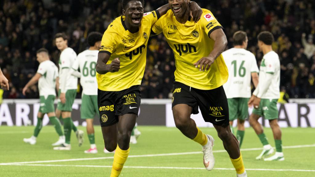 Bahereba Guirassy erzielt sein erstes Tor für YB. Auch Samuel Essende trifft