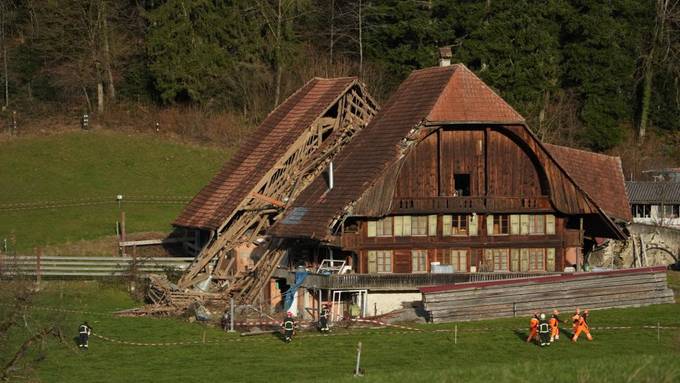 Bauernhaus in Wichtrach eingestürzt – unbewohnt