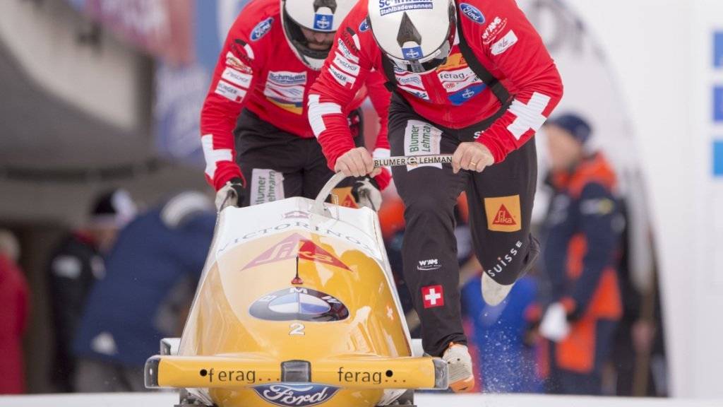 Die Schweizer Bobfahrer fahren an diesem Wochenende in St. Moritz um die EM-Medaillen